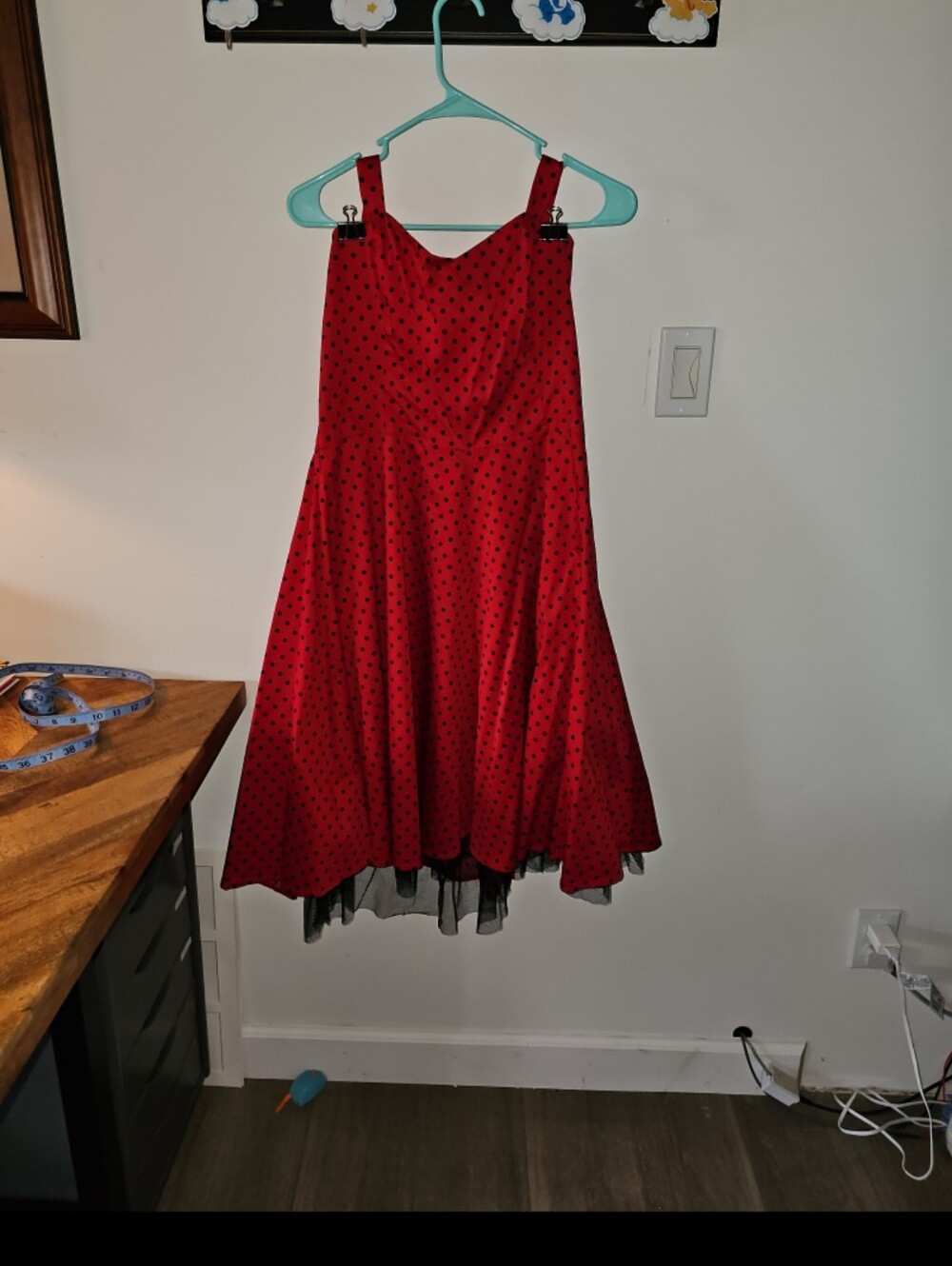 Hearts & Roses H&R London rockabilly pinup halter dress xxxl red black polkadot